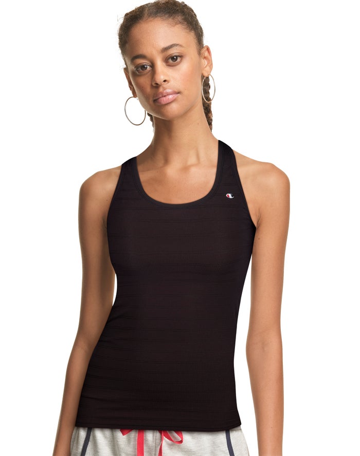 Champion Ribbed Racerback Tanktop Dames - Zwart - Belgie 1573PDGWZ